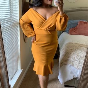 Mustard Midi Dress